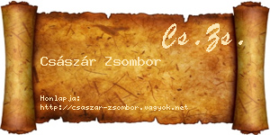 Császár Zsombor névjegykártya
