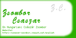 zsombor csaszar business card