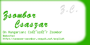 zsombor csaszar business card
